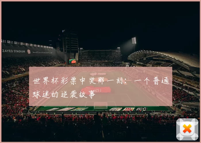 世界杯彩票中奖那一刻:一个普通球迷的逆袭故事