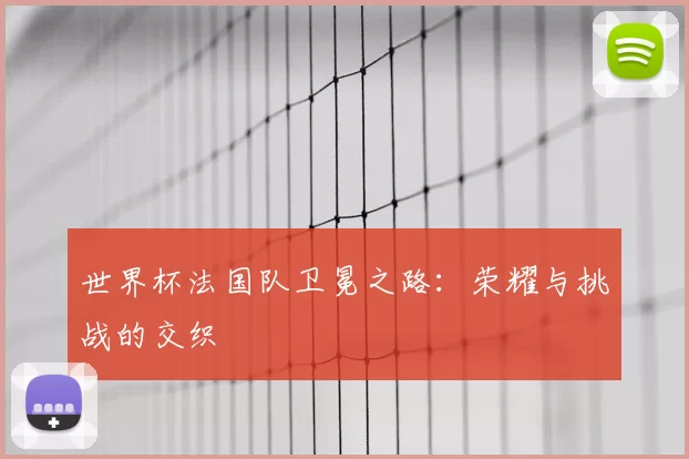 世界杯法国队卫冕之路：荣耀与挑战的交织